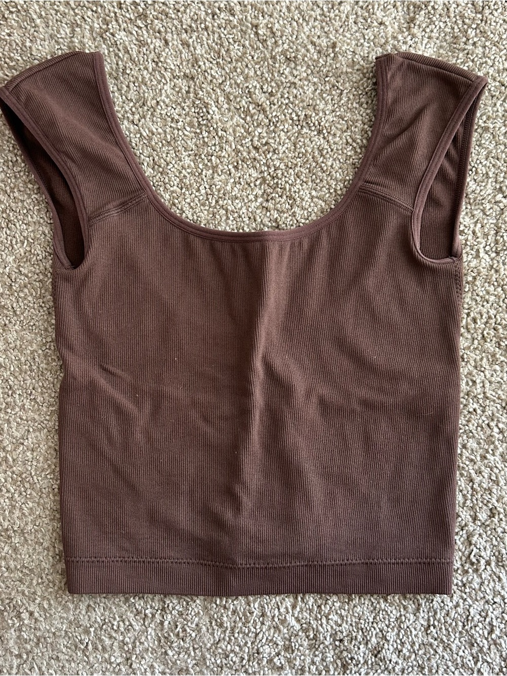 Garage Ribbed Scoop Neck top